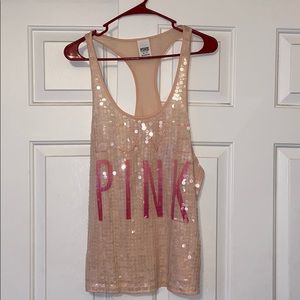 Love Pink sequence tank top.